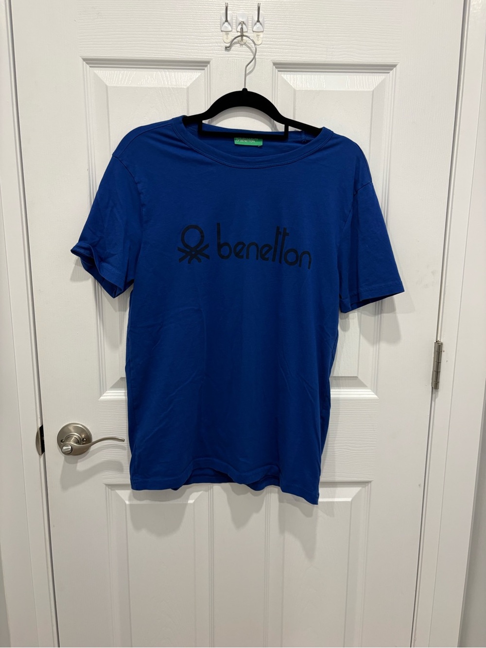 United Colors Of Benetton Men's Royal Blue Logo T-Shirt #1281